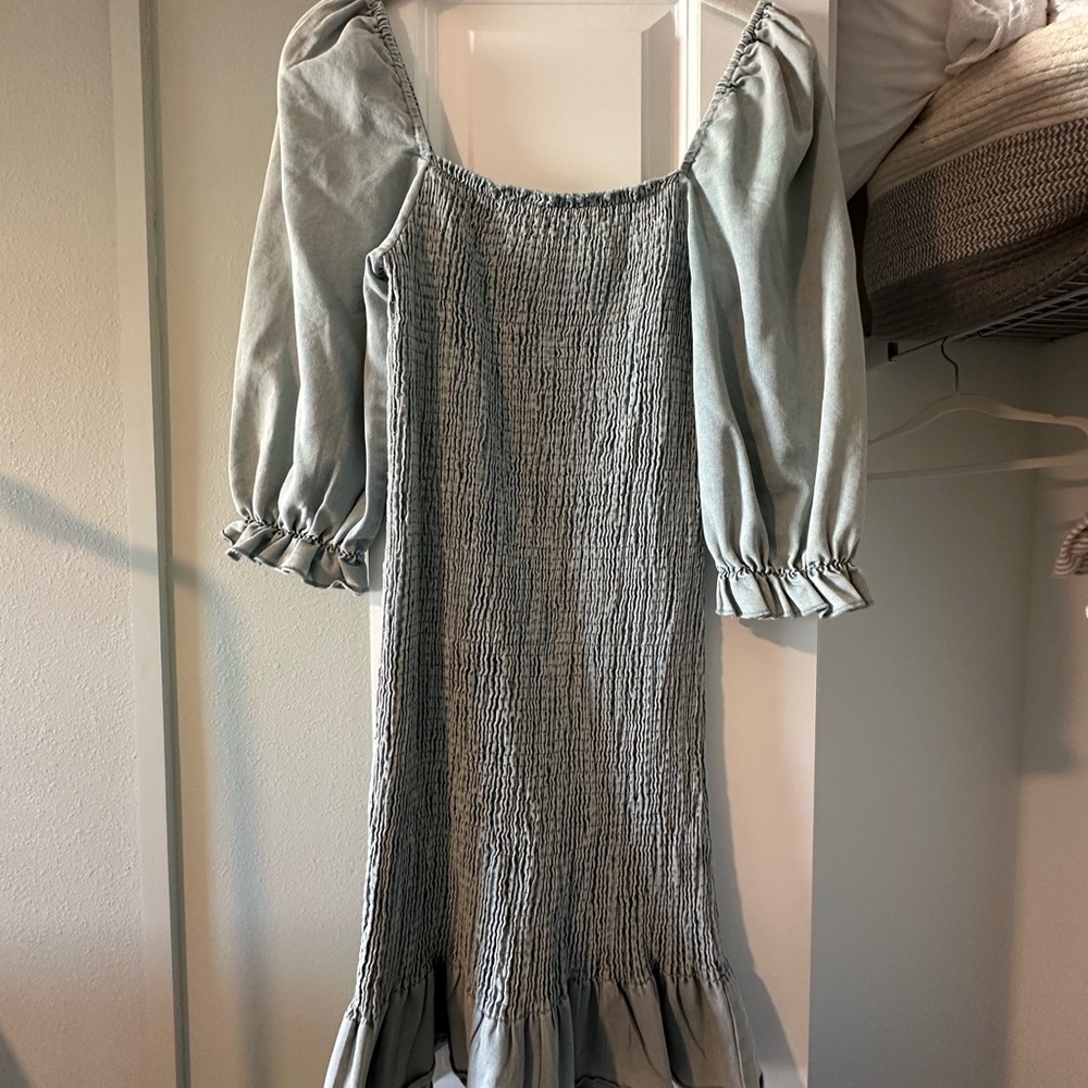 MATERNITY PinkBlush Chambray Dress